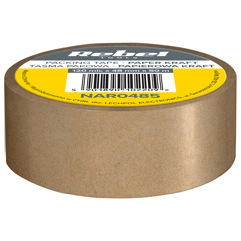 NAR0485@1 BANDA ADEZIVA AMBALARE KRAFT 120 MIC X 48MM X 50M REBEL