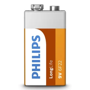 PH-6F22L1B@2 BATERIE PHILIPS 9V 6F22 LONGLIFE B1 BLISTER PHILIPS