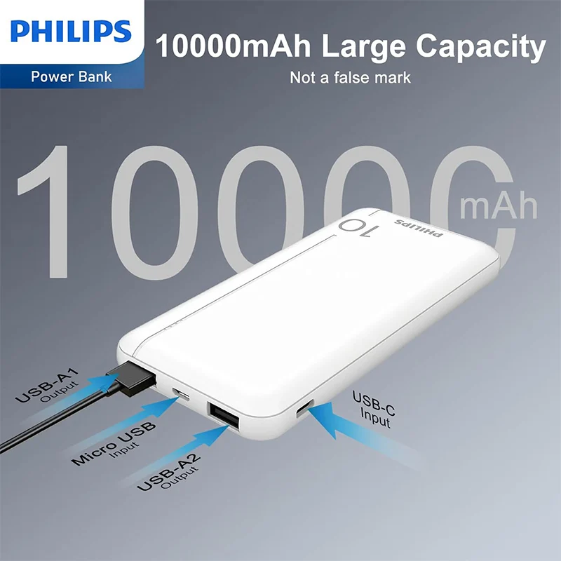 POWER BANK LI-POLYMER 10000MAH PHILIPS