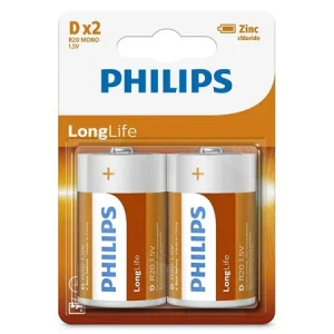 PH-R20L2B_10 BATERIE LONGLIFE R20 D BLISTER 2 BUC PHILIPS