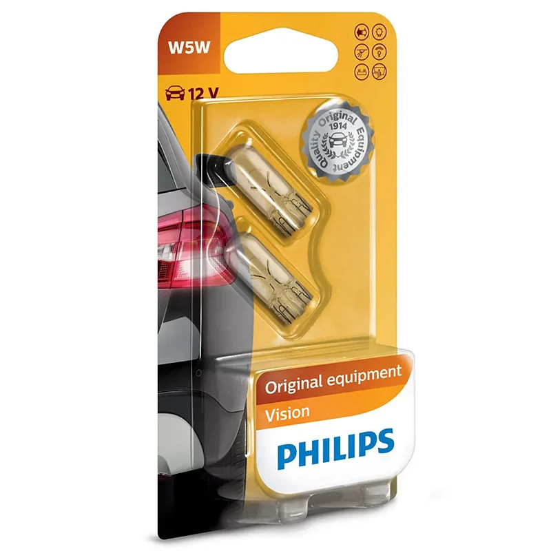 SET 2X BEC AUTO 12V 5W VISION PHILIPS