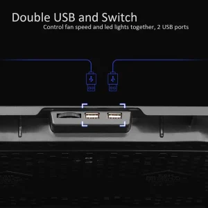 PLCP5FB@7 COOLING PAD LAPTOP 5 FANS 2 USB PLATINET