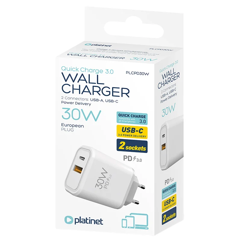 PLCPD30W@2 INCARCATOR RETEA PD 3.0 QC 3.0 30W PLATINET