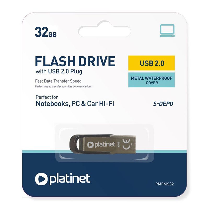 FLASH DRIVE USB S-DEPO 32GB PLATINET