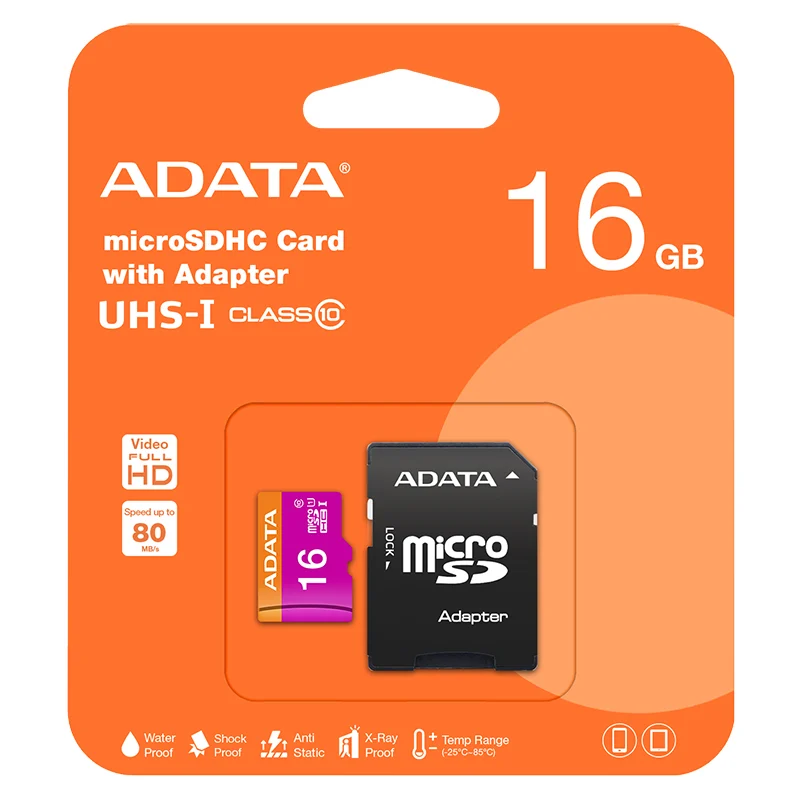 MICRO SD CARD 16GB CLASS 10 CU ADAPTOR ADATA