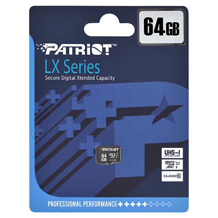 PLYMSD64GP MICRO SDXC CLASA 10 UHS-I 64GB PATRIOT