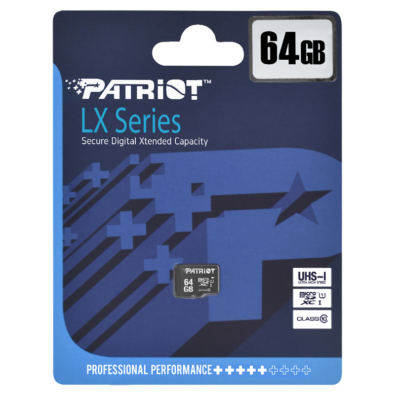 PLYMSD64GP@1 MICRO SDXC CLASA 10 UHS-I 64GB PATRIOT