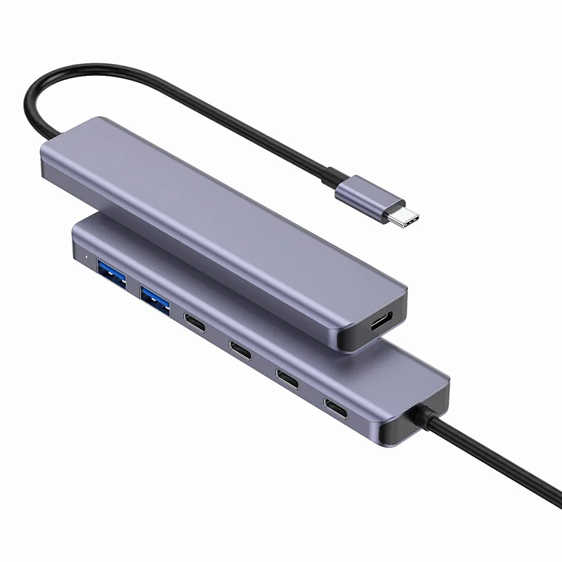 HUB 7 IN 1 10GBS PD 100W ALUMINIU PLATINET