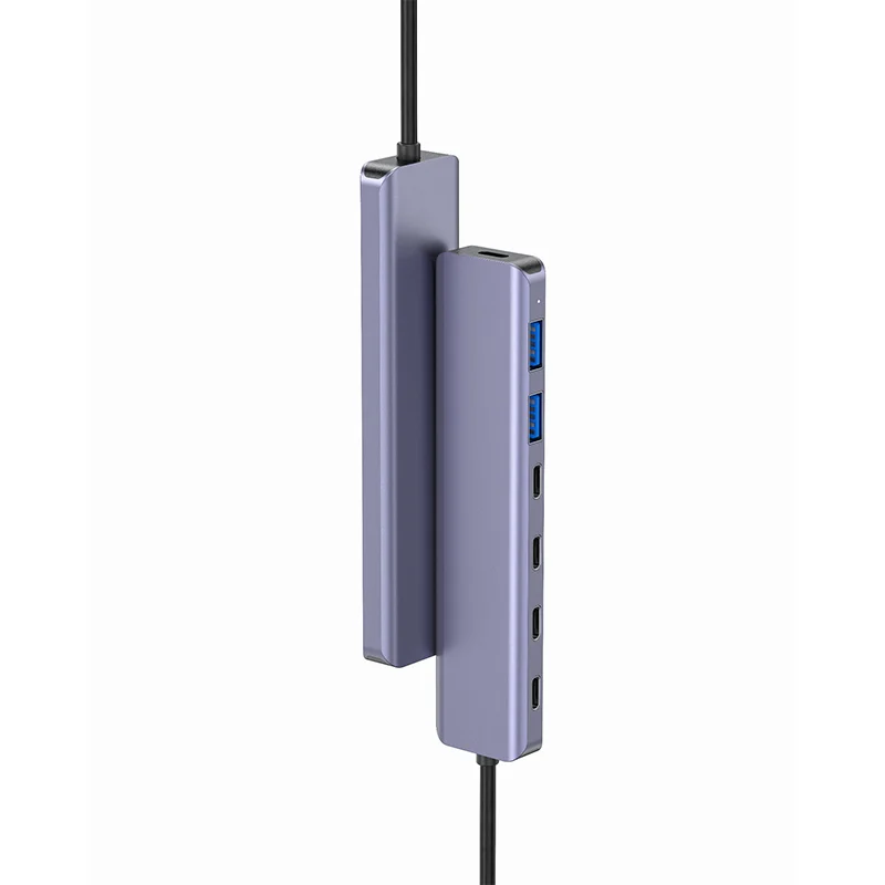 HUB 7 IN 1 10GBS PD 100W ALUMINIU PLATINET