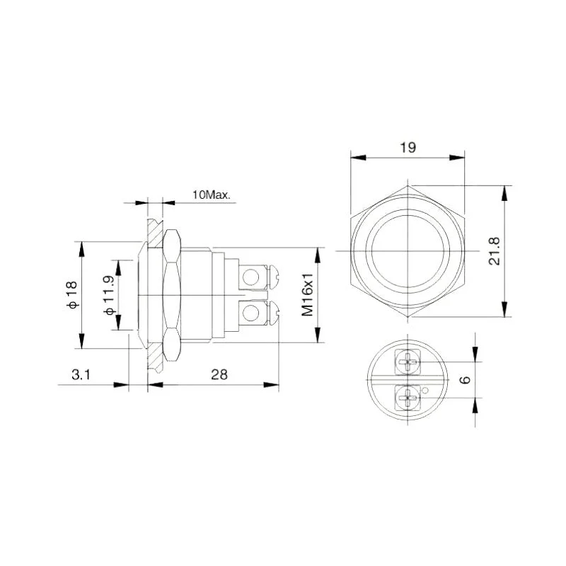 INTRERUPATOR ERMETIC ON-OFF PLAT