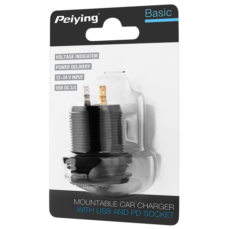 PY-CHR0006@3 MUFA MONTAJ INCARCARE USB PD SI QC 3.0 48W