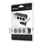 SPLITTER BRICHETA AUTO X3 CU USB SI CABLU PEIYING