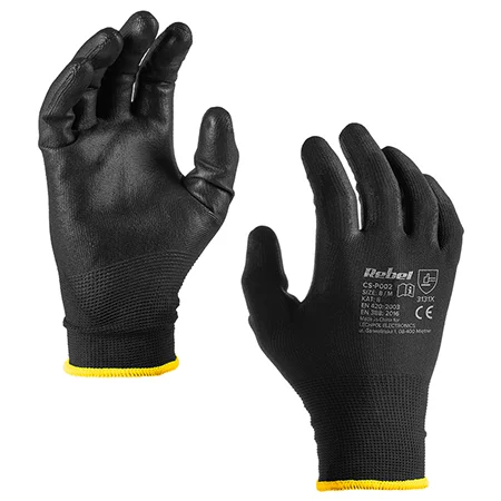 RB-1015 MANUSA LUCRU POLIURETAN MARIME 8 / M SET 12 BUC REBEL