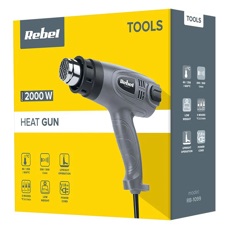RB-1099@5 PISTOL CU AER CALD 2000W REBEL