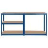 RAFT METALIC 5 POLITE 750K MDF 180X90X40 ALBASTRU REBEL