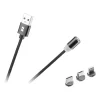 CABLU USB MAGNETIC 3 IN 1 100CM NEGRU REBEL