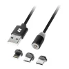 CABLU USB MAGNETIC 3 IN 1 100CM NEGRU REBEL