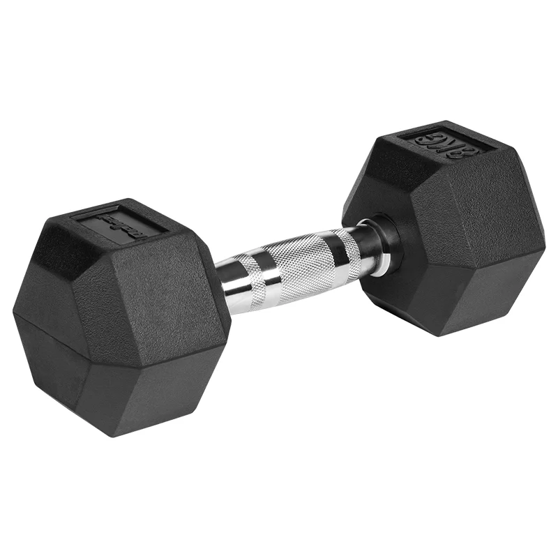 GANTERE DUMBBELL HEX FONTA CAUCIUCATA 2X8KG REBEL ACTIV