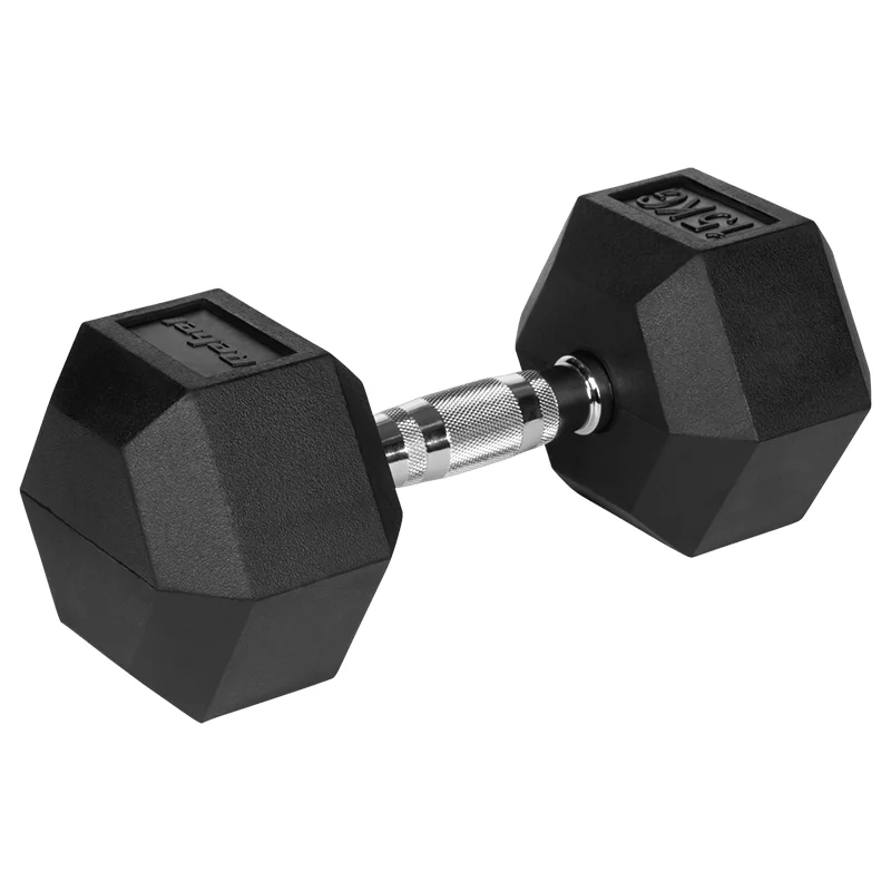 GANTERE DUMBBELL HEX FONTA CAUCIUCATA 2X15KG REBEL ACTI