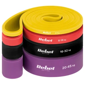 RBA-3000-S4 SET 4 BENZI ELASTICE LATEX POWER BAND 4-32KG REBELACTIV