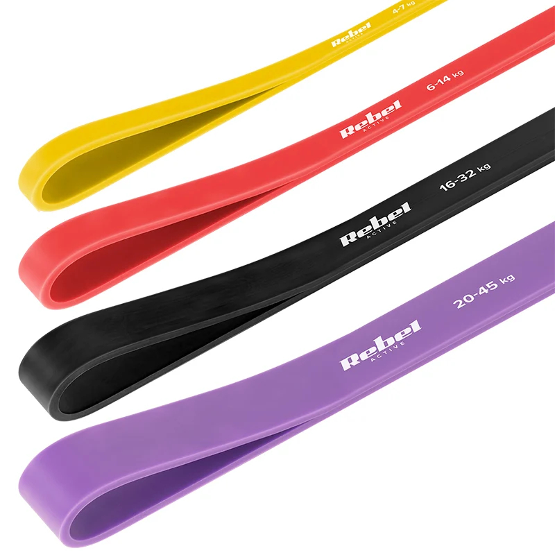 SET 7 BENZI ELASTICE POWER BAND 4-82KG REBEL ACTIVE