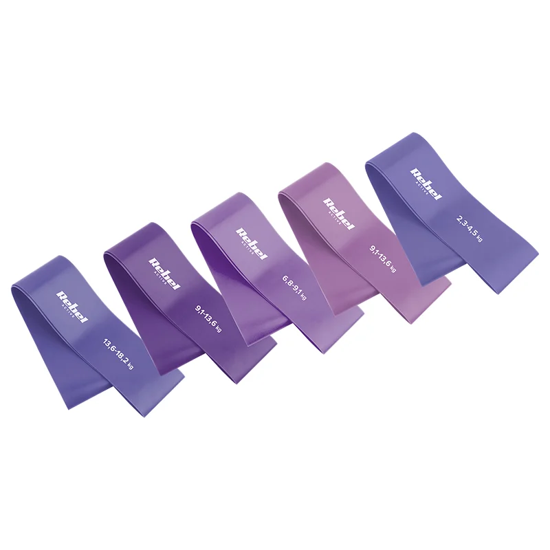 SET 5 BENZI ELASTICE LATEX MINI BAND 2-18KG REBEL ACTIV