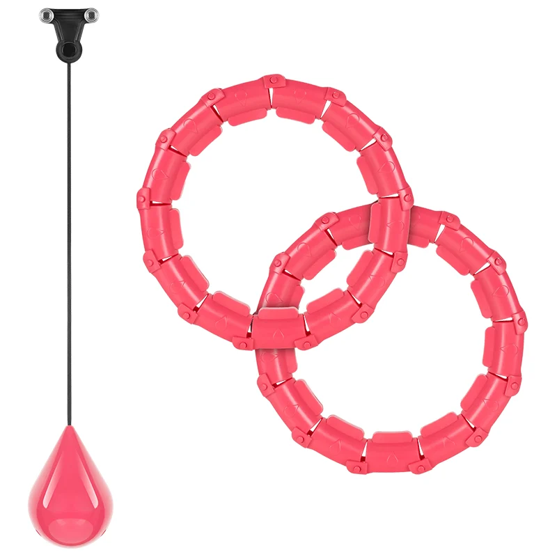 RBA-3065-PK@6 CERC FITNESS SMART HULA HOOP 50 CM ROZ REBEL ACTIVE