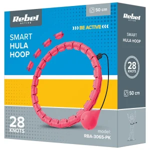 RBA-3065-PK@8 CERC FITNESS SMART HULA HOOP 50 CM ROZ REBEL ACTIVE