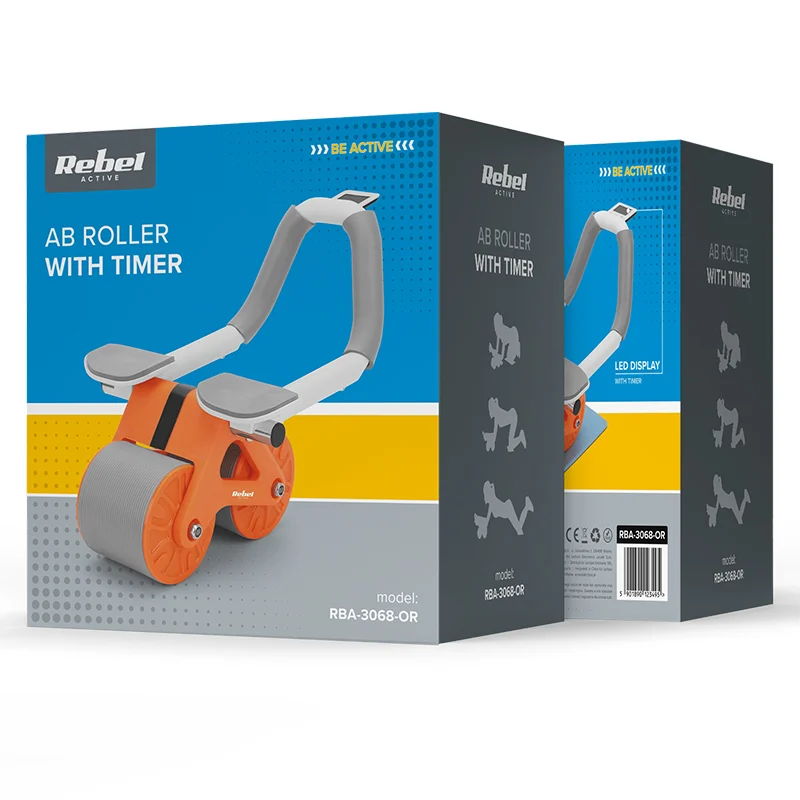 RBA-3068-OR@6 ROATA ABDOMINALA CRONOMENTRU AB WHEEL PORTOCALIE REBEL