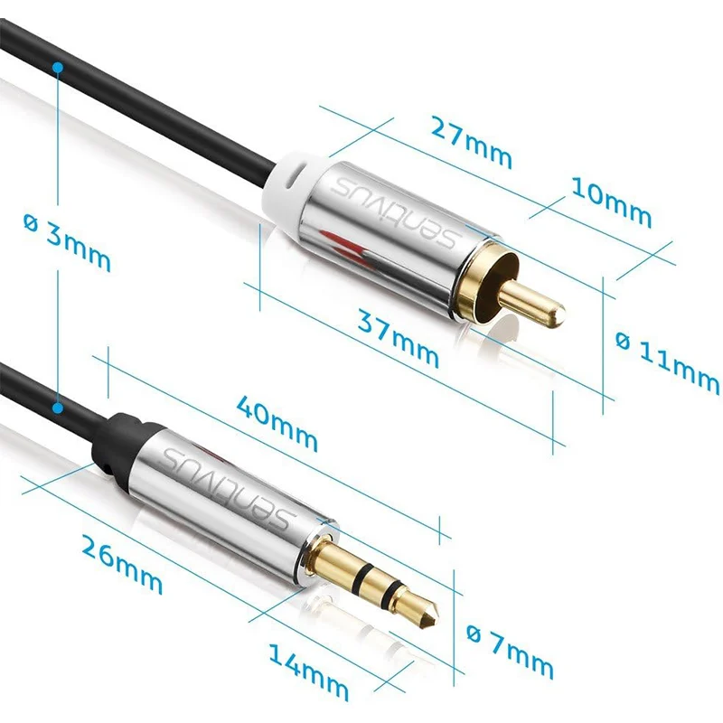 CABLU AUDIO 3.5 TATA - 2XRCA TATA 3.0M SENTIVUS