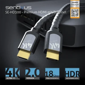 CABLU PREMIUM HDMI TATA - TATA 4K 3.0M SENTIVUS