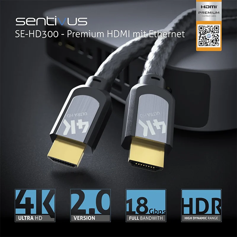 CABLU PREMIUM HDMI TATA - TATA 4K 3.0M SENTIVUS