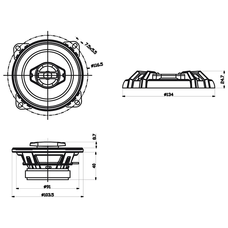 DIFUZOR AUTO 2 CAI 4 INCH 60W SENCOR