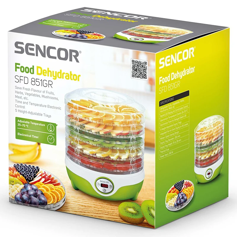 DESHIDRATOR ALIMENTE 5 TAVI 240 W SENCOR