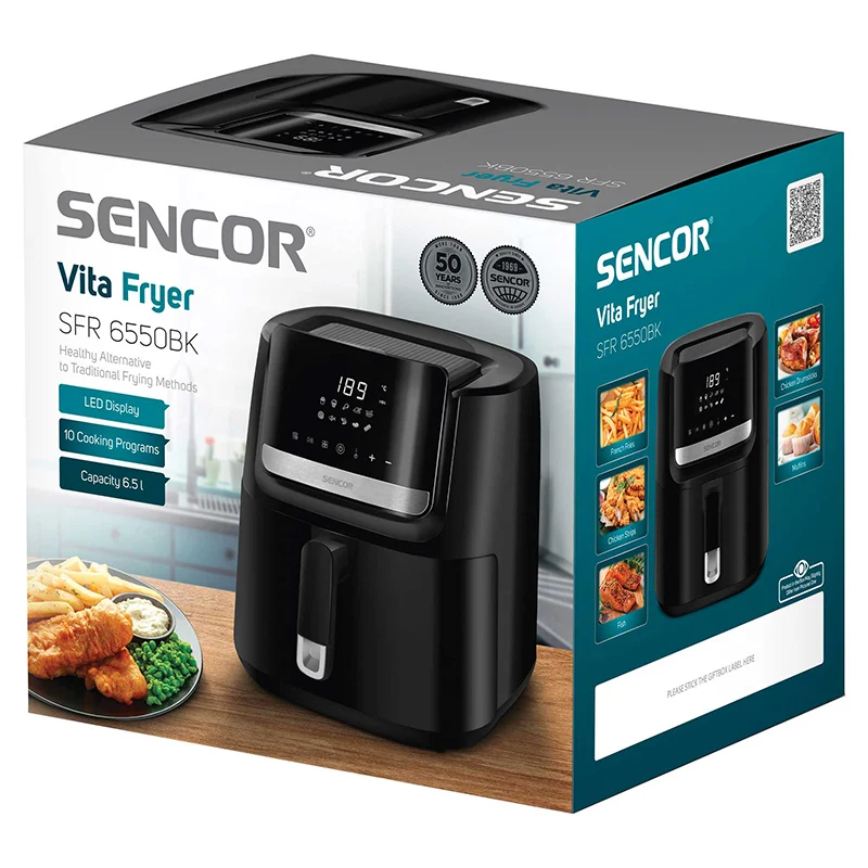 FRITEUZA DIGITAL AIRFRYER 6.5L 1600W SENCOR