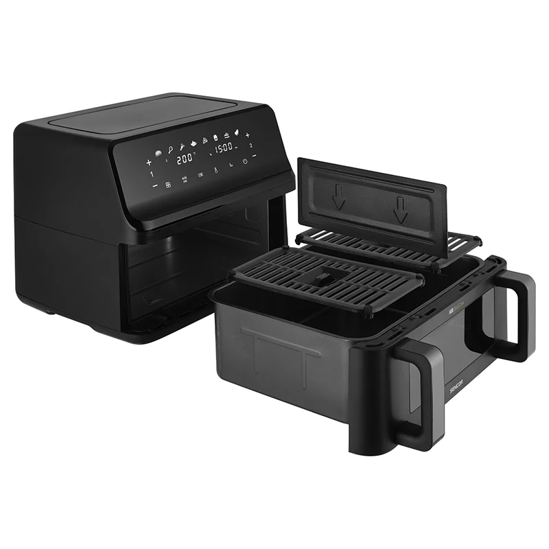 FRITEUZA DUBLA DIGITAL AIRFRYER 2X4.5 L 2700W SENCOR