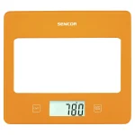 CANTAR BUCATARIE STICLA SECURIZATA PORTOCALIU SENCOR