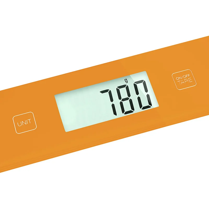 CANTAR BUCATARIE STICLA SECURIZATA PORTOCALIU SENCOR