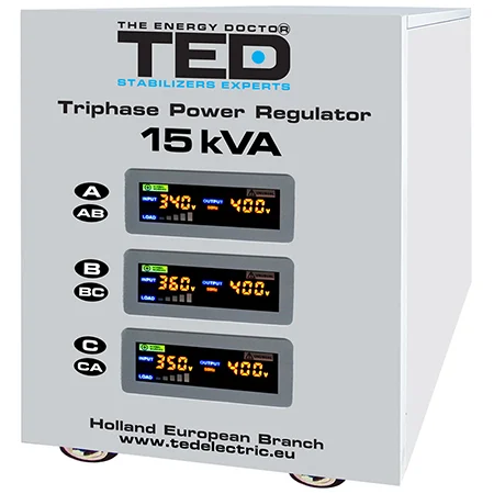 TED-SVC15000 STABILIZATOR TENSIUNE TRIFAZAT SERVOMOTOR 15KVA