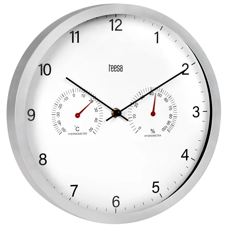 CEAS PERETE 30CM TERMOMETRU HIGROMETRU TEESA