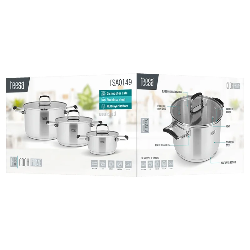 TSA0149@10 SET OALE INOX 304 TEESA COOK PRIME