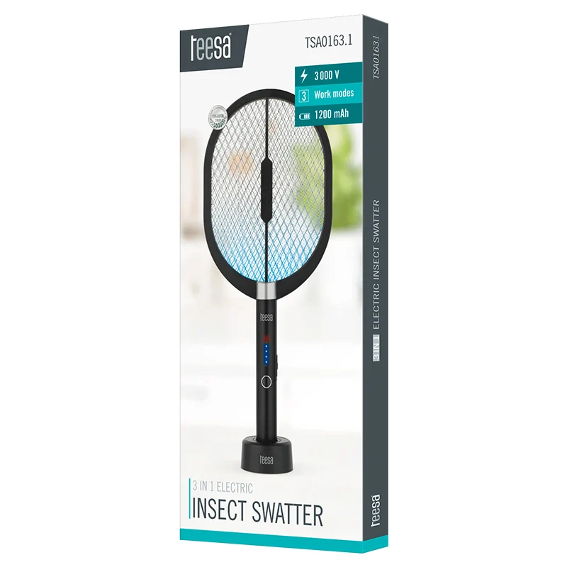 PALETA ELECTRICA SWATTER ANTI-INSECTE TEESA