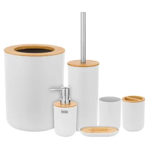 TSA0400-W@1 SET 6 ACCESORII BAIE ALB TEESA