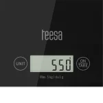 CANTAR BUCATARIE STICLA NEGRU TEESA