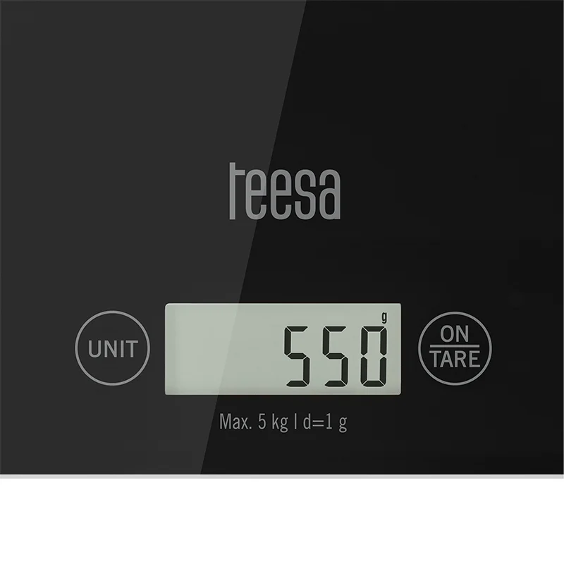 TSA0804-B@4 CANTAR BUCATARIE STICLA NEGRU TEESA