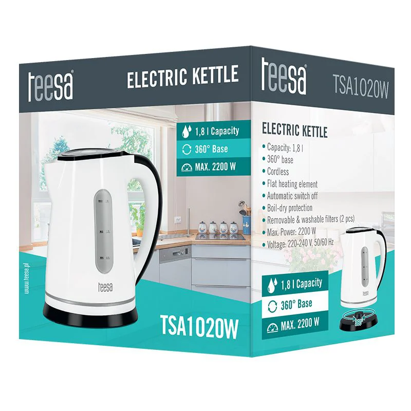 TSA1020W@4 FIERBATOR ELECTRIC CORDLESS 1.8L ALB TEESA