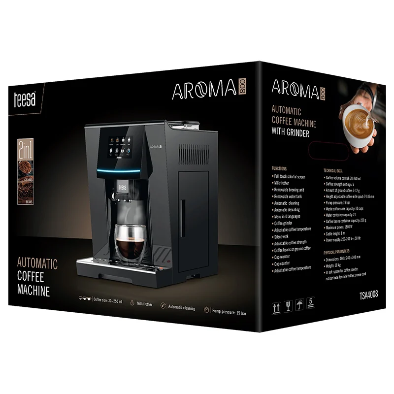 ESPRESSOR AUTOMAT 19 BAR 1500W TEESA AROMA 800