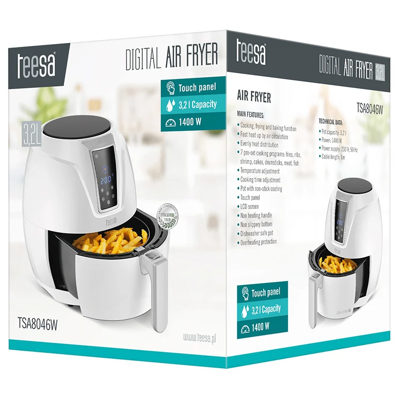 TSA8046W@5 FRITEUZA 3.2L DIGITAL AIR FRYER TEESA