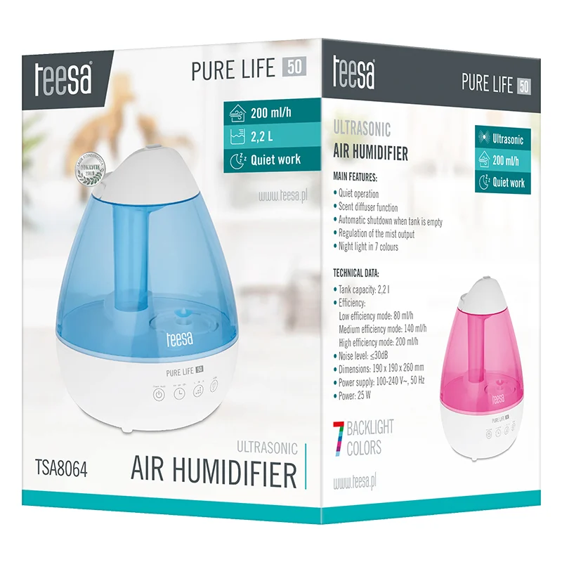 TSA8064@5 UMIDIFICATOR ULTRASONIC PURE LIFE 50 TEESA