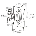 UCH0041A@2 SUPORT LCD 23 - 42 INCH 30 KG NEGRU